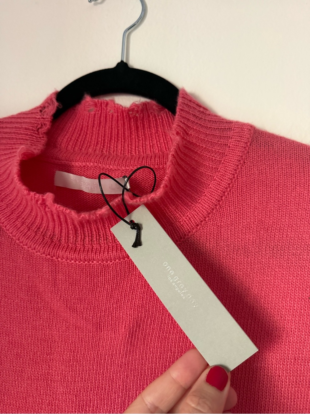 Women's Pink Turtleneck Sweater - Classic Knit - Picture 2 of 7